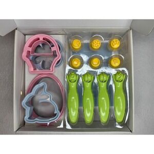 Williams-Sonoma Stamp & Style Easter Cookie Cutters 14 Piece Set Pastel NEW